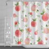 Pink Peaches Watercolor Shower Curtain - Sunny and Playful Bathroom Decor
