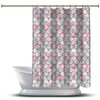 Pink Pearl Fish Scales Shower Curtain, Geometric Bathroom Fabric Decor