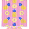 Pink Pineapple Shower Curtain - Tropical Pink Bathroom Decor 