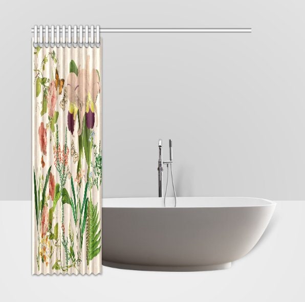 Pink Purple Orchards Floral Collage Shower Curtain For A Vintage Bathroom - Image 3