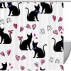 Pink Purple Rose Flower Fabric Shower Curtain for Bathroom Decor