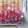 Pink Rose Blossom Shower Curtain with Spring Floral Design for Romantic Bathroom Dcor