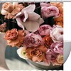 Pink Rose Fabric Shower Curtain for Bathroom Decor