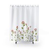 Pink Rose Floral Shower Curtain, Shabby Chic Bathroom Decor