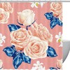 Pink Rose Flowers Fabric Shower Curtain for Bathroom Decor