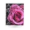 Pink Rose Flowers Shower Curtain, Romantic Floral Bathroom Decor