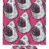 Pink Sharks Printed Bathroom Tub Set With Waterproof Fabric Shower Curtain