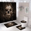 Pink Skull Fabric Shower Curtain - Romantic Skull Bathroom Decor