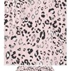 Pink Spot Leopard Print Printed Bathroom Tub Set With Waterproof Fabric Shower Curtain