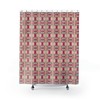 Pink Squares Shower Curtain For Chic Bathroom Refresh