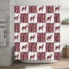 Pink Stripes Wolf Shower Curtain for a Modern Bathroom