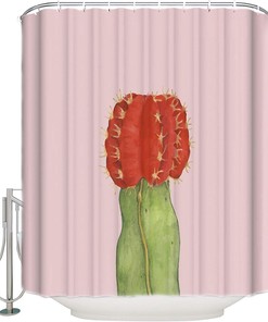Pink Succulents Shower Curtain For A Chic Bathroom Decor