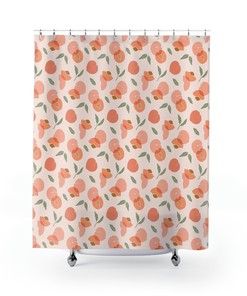 Pink Summer Fruit Fabric Unique and Cool Shower Curtain