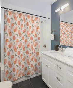 Pink Summer Fruit Fabric Unique and Cool Shower Curtain