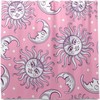 Pink Sun Moon Shower Curtain Modern Home Bathroom Hotel Spa Decorations Waterproof Fabric