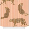 Pink Sunset Leopards Vintage Bathroom Shower Curtain by Laura Graves