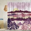 Pink Trees Landscape Shower Curtain with Abstract Scenery for a Natural Look