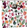 Pink Tropical Jungle Sloth Animals Shower Curtain For Chic Bathroom