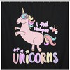 Pink Unicorn Waterproof Bath Shower Curtain With Metal Grommet Holes