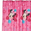 Pink Vintage Disney Minnie Mouse Hearts Decorative Shower Curtain