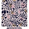 Pink Yellow Spot Leopard Printed Bathroom Tub Set With Waterproof Fabric Shower Curtain