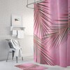 Pink and Green Palm Print Shower Curtain - Fun Bathroom Decor