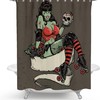 Pinup Zombie Shower Curtain, Sexy and Fashionable Bathroom Decor