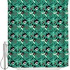 Pirate And Skull Stall Shower Curtain For Dark And Mysterious Bathroom Decor