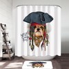 Pirate Bulldog Shower Curtain - Cool And Crazy Bathroom Decor