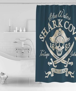 Pirate Flag Shower Curtain for Bold and Daring Bathroom Styles