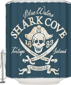 Pirate Flag Shower Curtain for Bold and Daring Bathroom Styles