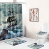 Pirate Marine Fishing Vessel Bathroom Shower Curtain