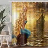 Pirate Mermaid Shower Curtain For A Whimsical Bathroom Decor, Fantasy-Themed Bathroom Accessories