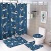 Pirate Shark Attack Shower Curtain, Waterproof Bathroom Decor by Vantaso