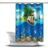 Pirate Ship In The Tropics Shower Curtain - Cartoon Bathroom Decor