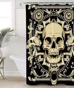 Pirate Skull Grim Reaper Unique Shower Curtain for Bathroom