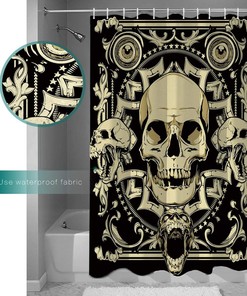Pirate Skull Grim Reaper Unique Shower Curtain for Bathroom