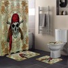 Pirate Skull Paisley Design Bathroom Print Shower Curtain