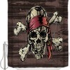 Pirate Skull Pattern Shower Curtain - Pirate Themed Bathroom Decor