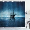 Pirate Skull Shower Curtain For Gothic Bathroom Decor