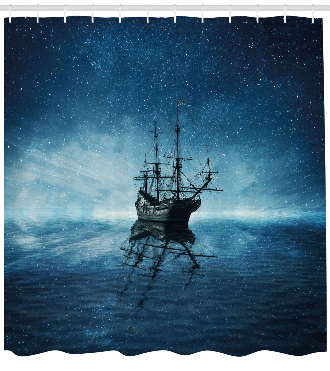 Pirate Skull Shower Curtain For Gothic Bathroom Decor - Image 2