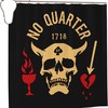 Pirate Skull Shower Curtain With Stainless Hooks, Nautical Bathroom Decor