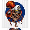 Pirate Skull and Anchor Print Shower Curtain Waterproof Fabric for a Quirky Bathroom Decor