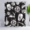 Pirate Skulls and Anchor Retro Horror Art Shower Curtain