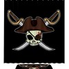 Pirate Skulls on Black Fabric Shower Curtain with Waterproof Print