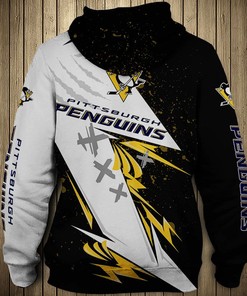 Pittsburgh Penguins Zip Hoodie 3D Cartoon Graphic - Official Nhl Merchandise
