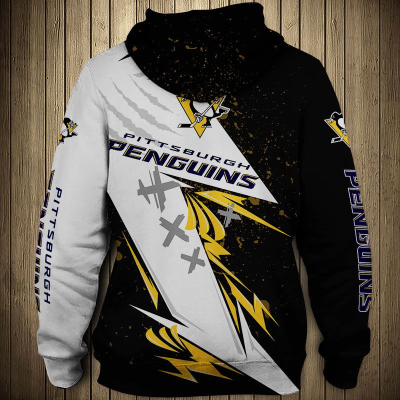 Pittsburgh Penguins Zip Hoodie 3D Cartoon Graphic - Official Nhl Merchandise
