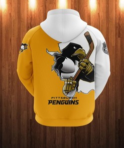 Pittsburgh Penguins Zip Hoodie 3D - Official Nhl Merchandise