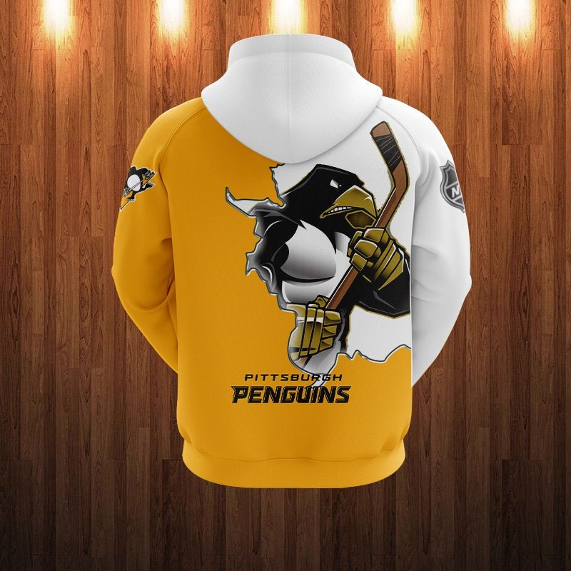 Pittsburgh Penguins Zip Hoodie 3D - Official Nhl Merchandise