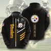 Pittsburgh Steelers 3D All Over Print 3 Lines Graphic Hoodie Perfect For Game Day